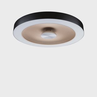 Paulmann - Volea LED plafondlamp, Ø40 cm, IP44, zwart/goud