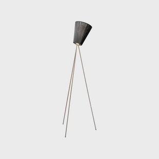 Oslo Wood VloerLamp Staal/Zwart Northern - Woonkamer - Designer - Stof - Met lampenkap