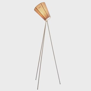 Oslo Wood VloerLamp Staal/Beige - Northern - Woonkamer - Designer - Stof - Met lampenkap