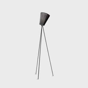 Oslo Wood VloerLamp Zwart/Zwart Northern - Woonkamer - Designer - Stof - Met lampenkap