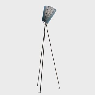 Oslo Wood VloerLamp Zwart/Groen Northern - Woonkamer - Designer - Stof - Met lampenkap