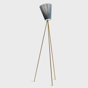Oslo Wood VloerLamp Goud/Groen Northern - Woonkamer - Designer - Stof - Met lampenkap