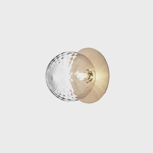 Nuura Aps -  Liila 1 grote wandlamp, IP44, warmwit, goud/helder Nuura