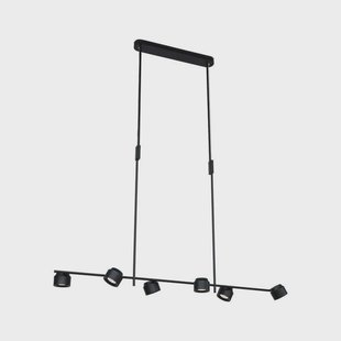 Paulmann - LED hanglamp Puric Pane, zwart, 6-lamps, smart