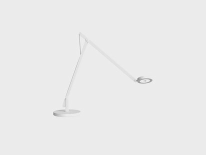 String T1 Tafellamp DTW Matt White/Silver String T1 DTW Rotaliana - Werkkamer / Kantoor - Designer - Metaal - 1 lamp