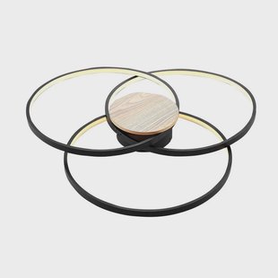 Lindby - Riley Plafondlamp Black/Wood