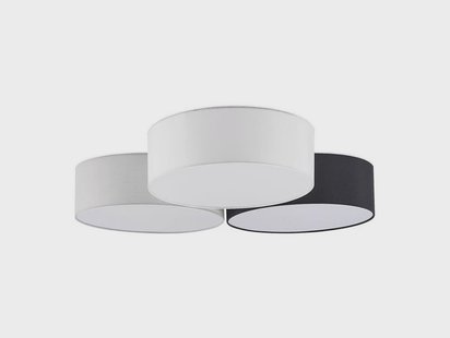 Lindby - Janita 3 LED Plafondlamp Grey/Black/White