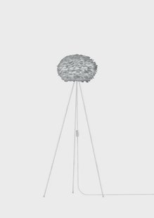 Eos Vloerlamp Medium Grijs/Wit UMAGE - Woonkamer - Designer - Metaal - Met lampenkap