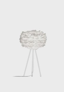 Eos Taffellamp Mini Wit/Wit UMAGE - Woonkamer - Designer - Metaal - Met lampenkap