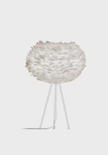 Eos Taffellamp Medium Wit/Wit UMAGE - Woonkamer - Designer - Metaal - Met lampenkap