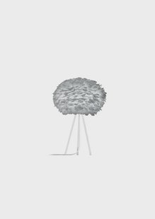 Eos Taffellamp Medium Grijs/Wit UMAGE - Woonkamer - Designer - Metaal - Met lampenkap