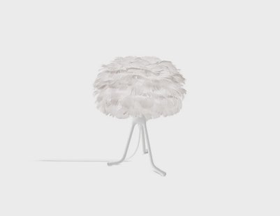 Eos Taffellamp Micro w/Mini Fod Wit/Wit UMAGE - Woonkamer - Designer - Metaal - Met lampenkap
