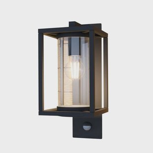 Lucande - Ferda buitenwandlamp, sensor, antraciet, IP44