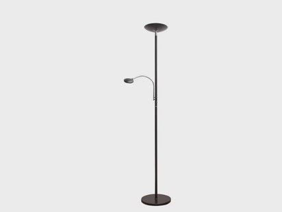 Lindby - Malea LED vloerlamp met arm, zwart