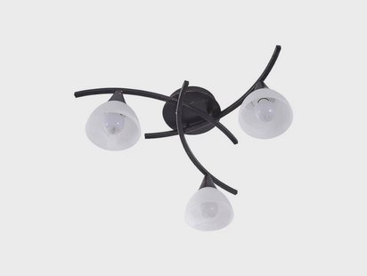 Lindby - Della 3 Plafondlamp Black/Opal