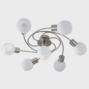 Lindby - Ciala 7 Plafondlamp White/Nickel
