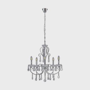 Lucande - Solveig 5 Hanglamp Chrome/Clear