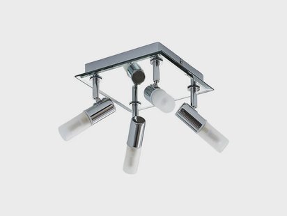 Lindby - Zela 4 Plafondlamp Chrome/White