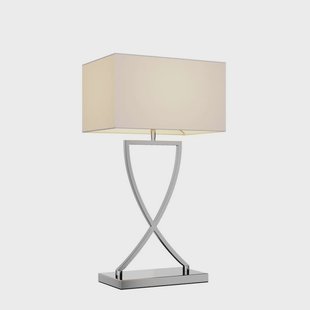 Lucande - Evaine Taffellamp Chrome/White