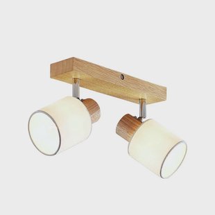 Lindby - Wanessa 2 Plafondlamp Wood/White