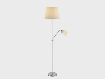 Lindby - Nantwin Vloerlamp White/Nickel