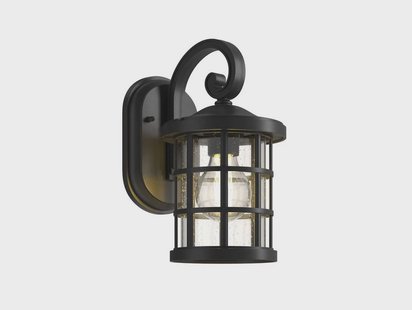 Lindby - Ankea Buiten Wandlamp H28 Black/Clear
