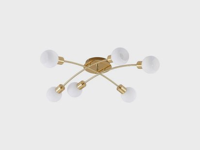 Lindby - Agmar 6 Plafondlamp Brass
