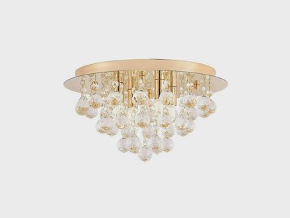 Lindby - Gillion 4 Plafondlamp Crystal/Gold