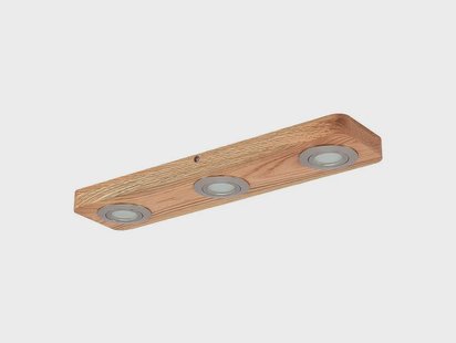 Lindby - Mikari 3 LED Plafondlamp Wood
