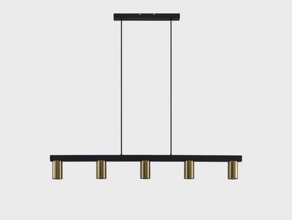 Lindby - Baliko 5 Hanglamp Black/Brass