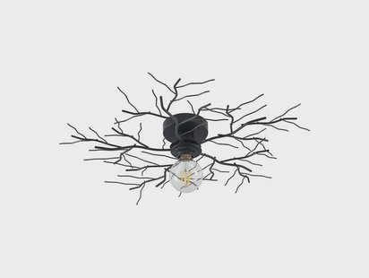 Lindby - Vetki Plafondlamp Matt Black