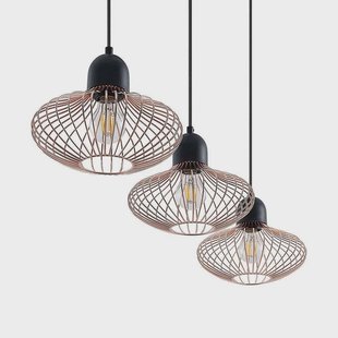 Lindby - Justinos 3 Hanglamp Black/Copper