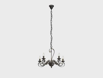 Shervan Kroonluchter Antique Brown Lindby - Woonkamer - Antiek - Metaal - Meerdere lampen