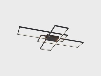 Lindby - Tetson LED Plafondlamp Black