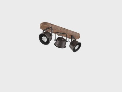 Lindby - Rubinjo 3 Plafondlamp Wood/Black