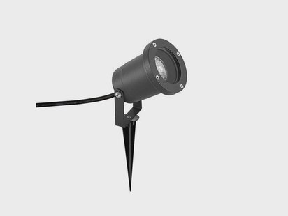 Lindby - Nielas Buiten Spot w/Spike Black