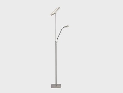Lindby - Sumani LED vloerlamp satijnnikkel