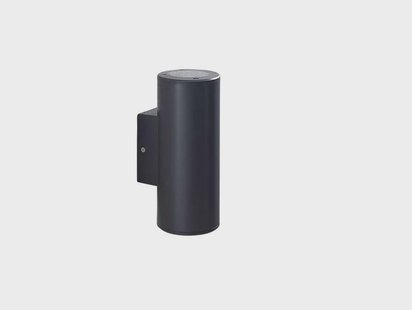 Lindby - Nati Round Buiten Wandlamp IP54 Dark Grey