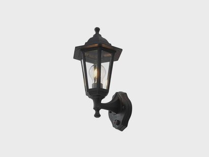 Lindby - Nane Buiten Wandlamp w/Sensor Black