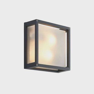 Lucande - Aurelien Square Buiten Wandlamp IP54 Dark Grey