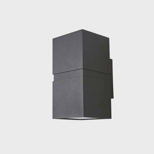 Gabriela Buiten Wandlamp IP54 Dark Grey - Lucande - Modern - Metaal - Hoekig
