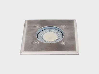 Insa Square Begraven Spot IP67 Stainless Steel Lindby - Terras - Modern - Roestvrij staal - Hoekig