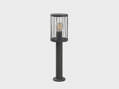 Lindby - Yonan Buiten Bollard  H60 Dark Grey/Clear