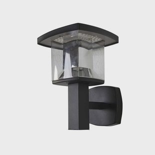 Lindby - Askan Buiten Wandlamp Black/Clear