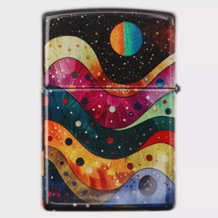 Zippo Abstract Space Design 60007462, 540 Tumbled Chrome, aansteker
