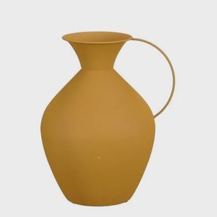 Mica Decorations Gyge Vaas - L30 x B24 x H37 cm - Metaal - Geel