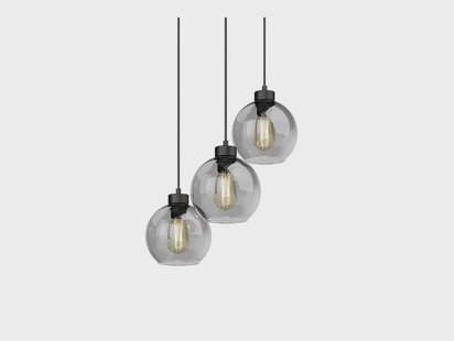 Cubus 3 Hanglamp Graphite TK Lighting - Woonkamer - Modern - Glas - Meerdere lampen