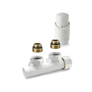 Onderblok Radiator Set Plieger Valvola Design Haaks Wit