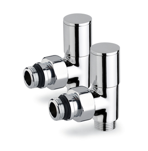 Aansluitset Zijaansluiting Radiator Plieger Valvola Haaks Chroom