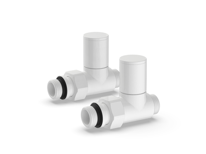 Aansluitset Zijaansluiting Radiator Plieger Valvola Recht Wit